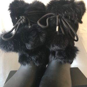 Tatoosh Fur Cuff Short Rubber Rain Boots